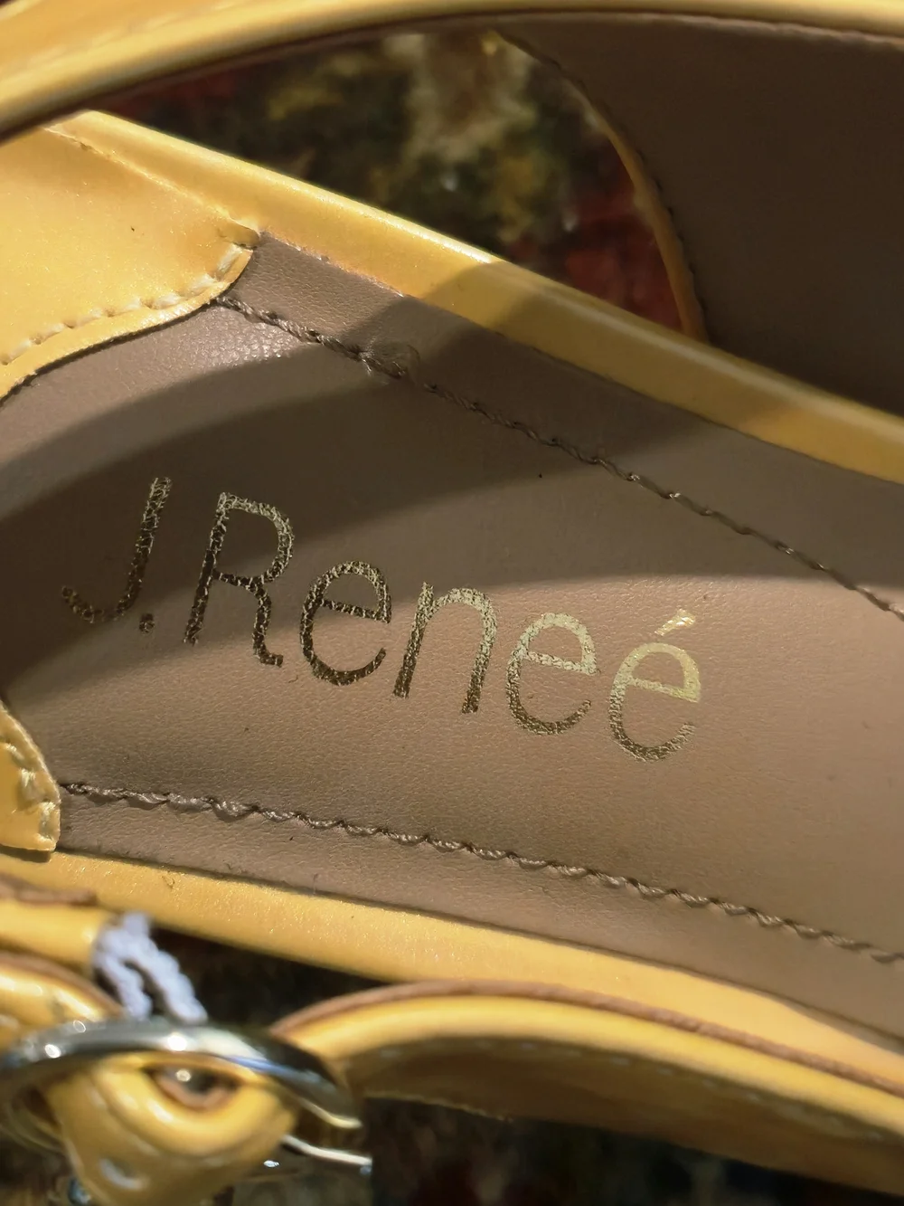 J.Renee Yellow Pointed Slingback Heels with Buckle Strap